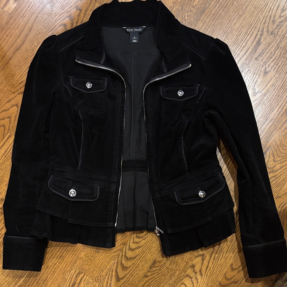 INC International Concepts Black Velvet Blazer